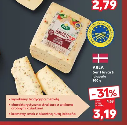 Ser Havarti jalapeño Arla promocja w Kaufland