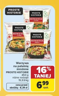 Warzywa na patelnię po polsku mrożone Proste Historie promocja w Carrefour