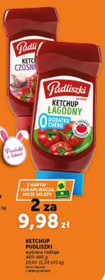 Ketchup łagodny 0 dodatku cukru promocja w ABC