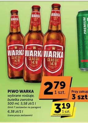 Piwo Warka promocja w Groszek