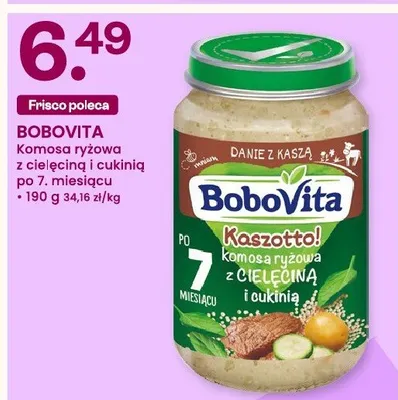 Komposa ryżowa z cielęciną i cukinią po 7. miesiącu Bobovita promocja w Frisco