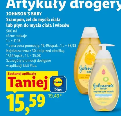 Żel do mycia ciała Johnson's Baby promocja w Lidl