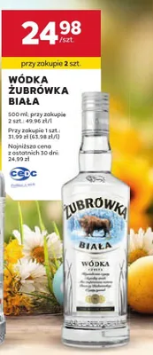 Wódka Żubrówka Biała promocja w Stokrotka