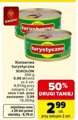 Konserwa turystyczna promocja w Carrefour