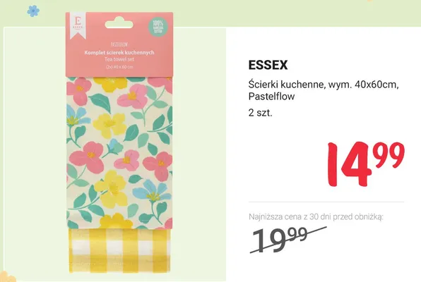 Ścierki kuchenne Pastelflow 2 szt. promocja w Rossmann