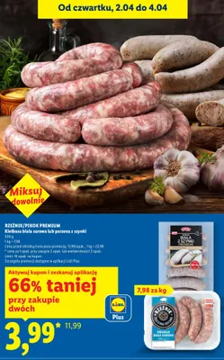 Kiełbasa biała surowa Sokołów promocja w Lidl
