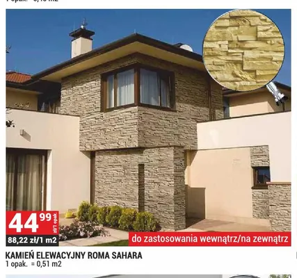 Kamień elewacyjny Roma Sahara promocja w Merkury Market
