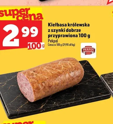 Kiełbasa królewska z szynki Pekpol promocja w TOPAZ