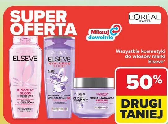 Wszystkie kosmetyki do włosów marki Elseve promocja w Carrefour