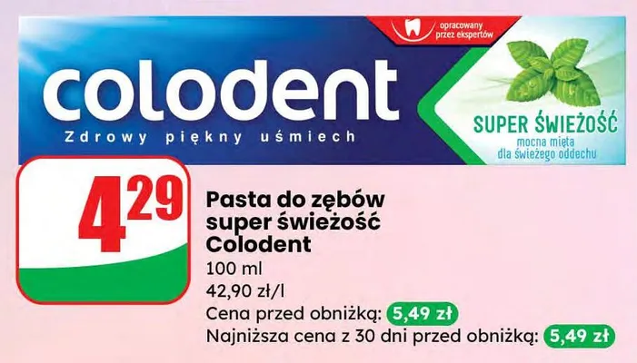 Pasta do zębów super świeżość promocja w Dino