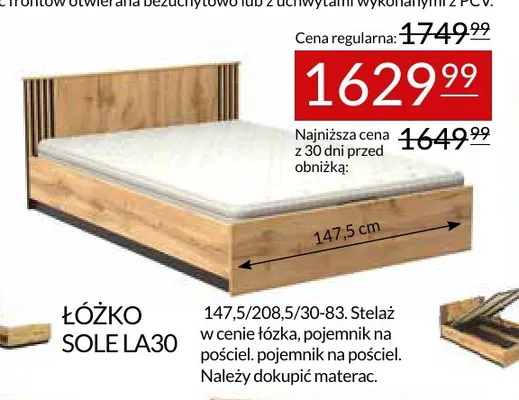 Łóżko Sole LA30 promocja w Abra Meble