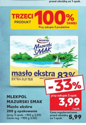 Masło ekstra Mlekpol Mazurski Smak promocja w Kaufland