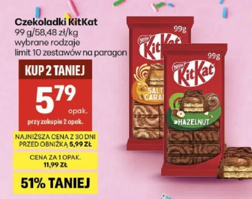Czekoladki KitKat promocja w Delikatesy Centrum