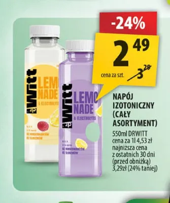 Napój izotoniczny DrWitt promocja w Arhelan