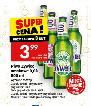 Piwo bezalkoholowe smakowe Żywiec promocja w Twój Market