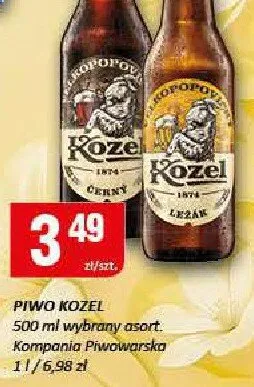Piwo Kozel 500ml wybrany asortyment Kompania Piwowarska promocja w Chorten