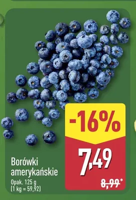 Borówki amerykańskie promocja w Aldi