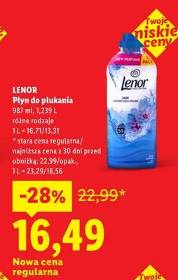 Płyn do płukania Lenor promocja w Lidl