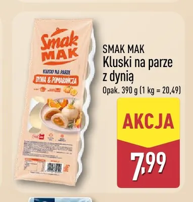 Kluski na parze z dynią Smak Mak promocja w Aldi