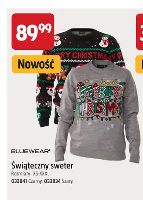 Świąteczny sweter Bluewear promocja w Jula