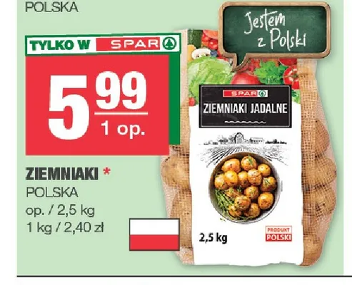 Ziemniaki jadalne promocja w SPAR
