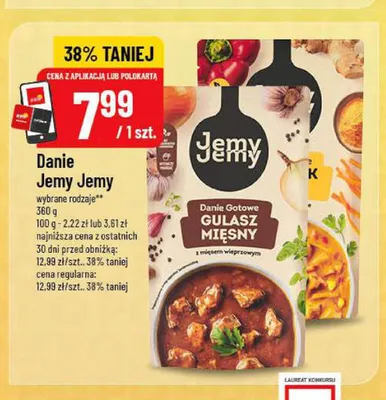 Danie gotowe Gulasz mięsny Jemy Jemy promocja w POLOmarket
