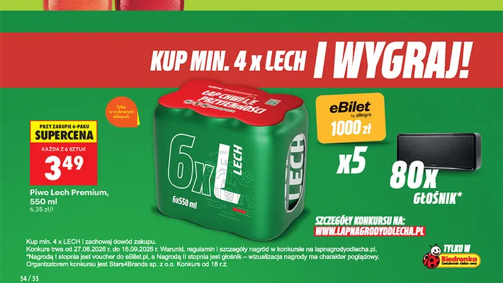 Piwo Lech Premium promocja w Biedronka