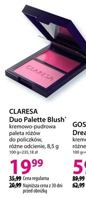 Duo Palette Blush kremowo-pudrowa paleta różów do policzków, różne odcienie promocja w Hebe