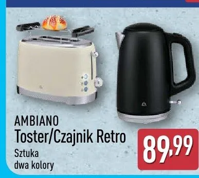 Czajnik retro, dwa kolory AMBIANO promocja w Aldi