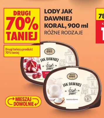 Lody Jak Dawniej truskawkowe promocja w Biedronka