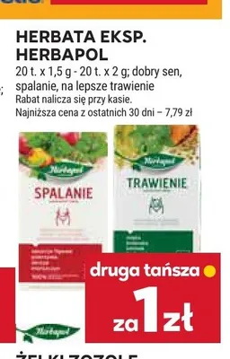 Herbata ekspresowa Herbapol Spalanie promocja w Stokrotka