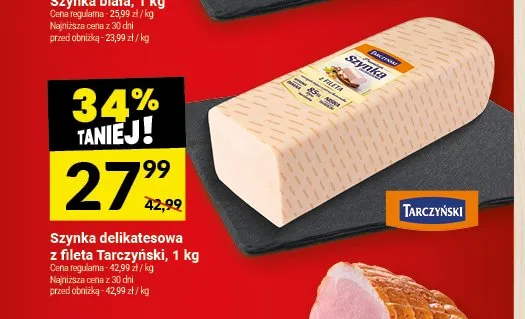 Szynka delikatesowa z fileta Tarczyński promocja w Twój Market