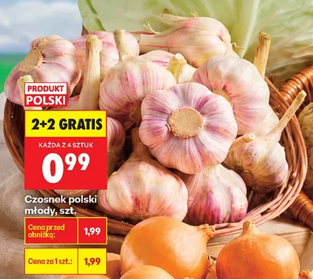 Czosnek młody polski promocja w Biedronka