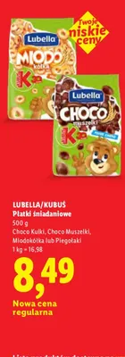 Płatki śniadaniowe Lubella Kubuś Choco Kulki promocja w Lidl