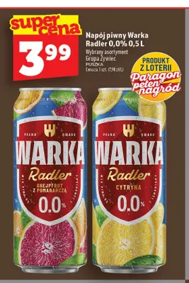 Piwo bezalkoholowe Napój piwny Warka Radler cytryna promocja w TOPAZ
