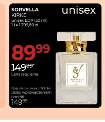 Woda perfumowana unisex Sorvella Kirke promocja w Drogerie Jawa