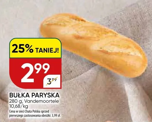 Bułka paryska Vandemoortele promocja w Chata Polska