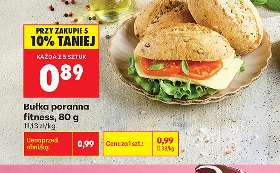 Bułka poranna fitness promocja w Biedronka