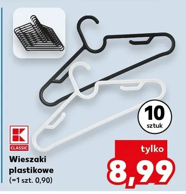 Wieszaki plastikowe promocja w Kaufland