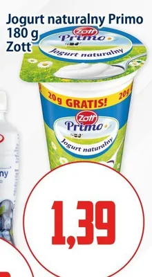 Jogurt naturalny Primo Zott promocja w Kupiec