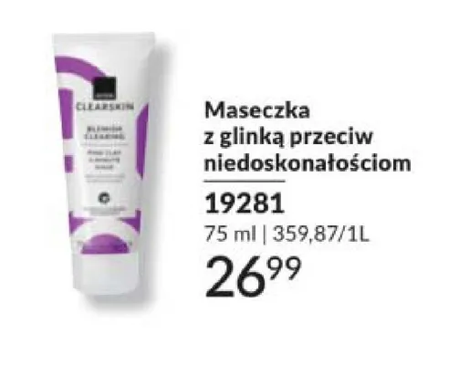 Maseczka z glinką przeciw niedoskonałościom Avon Clearskin promocja w AVON