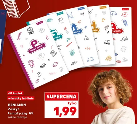Zeszyt tematyczny A5 Beniamin 60 kartek historia promocja w Kaufland