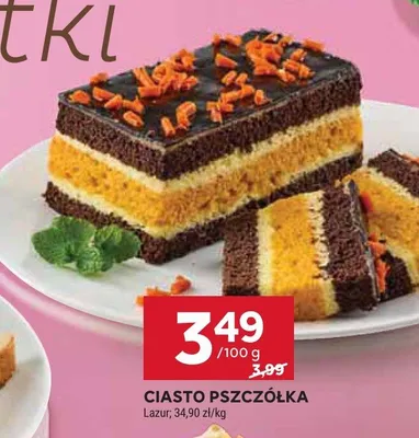 Ciasto pszczółka lazur promocja w Stokrotka