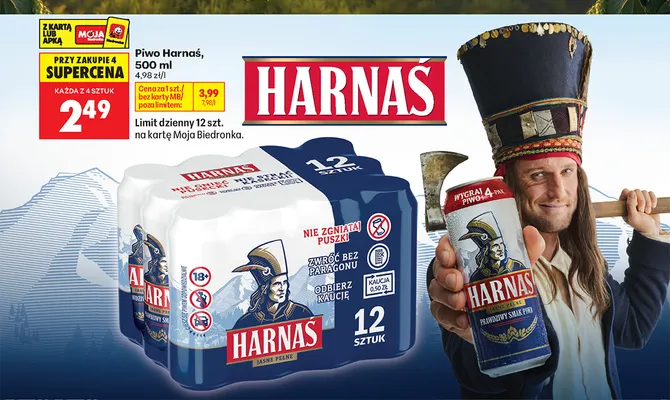 Piwo Harnaś promocja w Biedronka