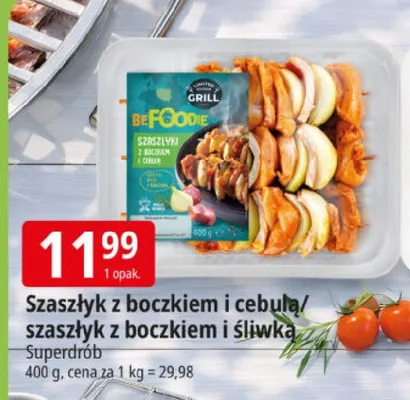 Szaszłyk z boczkiem i cebulą promocja w Leclerc