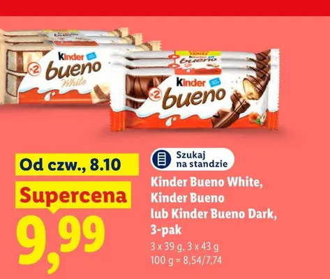 Kinder Bueno White 3-pak promocja w Lidl