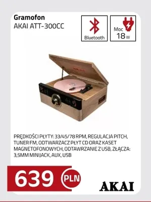 Gramofon Akai ATT-300CC promocja w kakto.pl