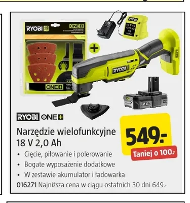 Narzędzie wielofunkcyjne Ryobi One+ promocja w Jula