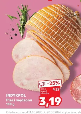 Pierś wędzona Indykpol promocja w Kaufland