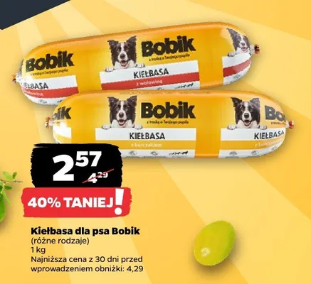 Kiełbasa dla psa (różne rodzaje) promocja w Netto